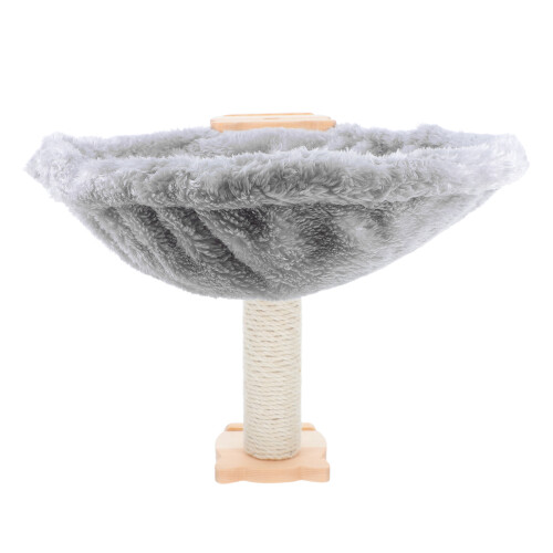 2Sets Grey Cat Hanging Basket Bed Soft Lint Cat Tree Hammock Durable 1