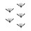 5Pcs Black Plastic DIY Hand Fan Frame Foldable Fan Materials 8