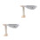 2Sets Grey Cat Hanging Basket Bed Soft Lint Cat Tree Hammock Durable 9
