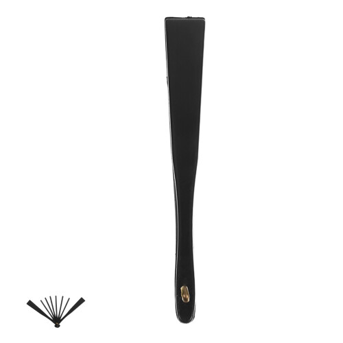 5Pcs Black Plastic DIY Hand Fan Frame Foldable Fan Materials 1