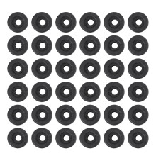 300St Zwarte Siliconen Grommets Voor