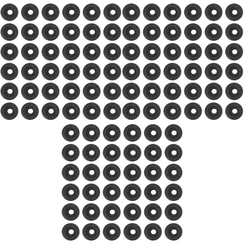300St Zwarte Siliconen Grommets Voor 2