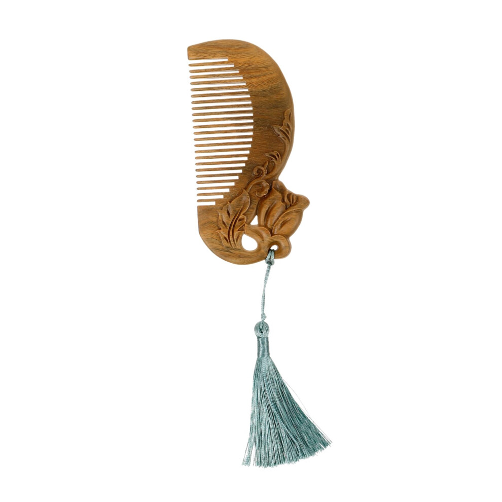 Unisex Wooden Hair Comb For Gentle Scalp Stimulation And Styling, Smooth Detangling Grooming Tool