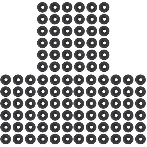 300St Zwarte Siliconen Grommets Voor 1