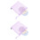 2Sets Voedingskussens Wasbare Borstvoedingspads Anti- Polyesterstof 5