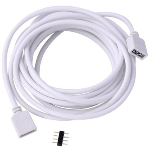 2St Witte Stripconnector 4 Pin Voor Verlenging Lassen