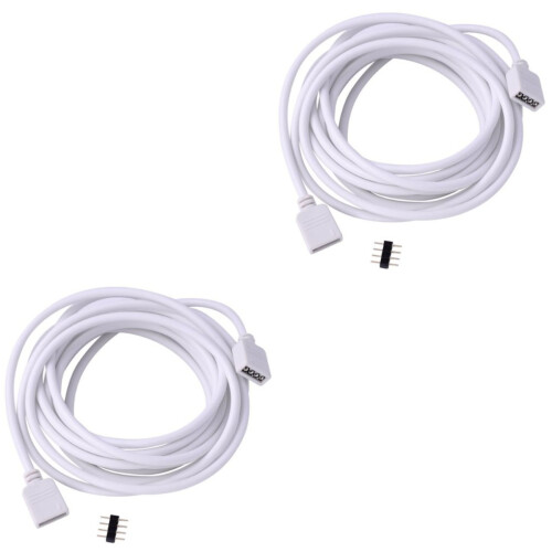 2St Witte Stripconnector 4 Pin Voor Verlenging Lassen 2