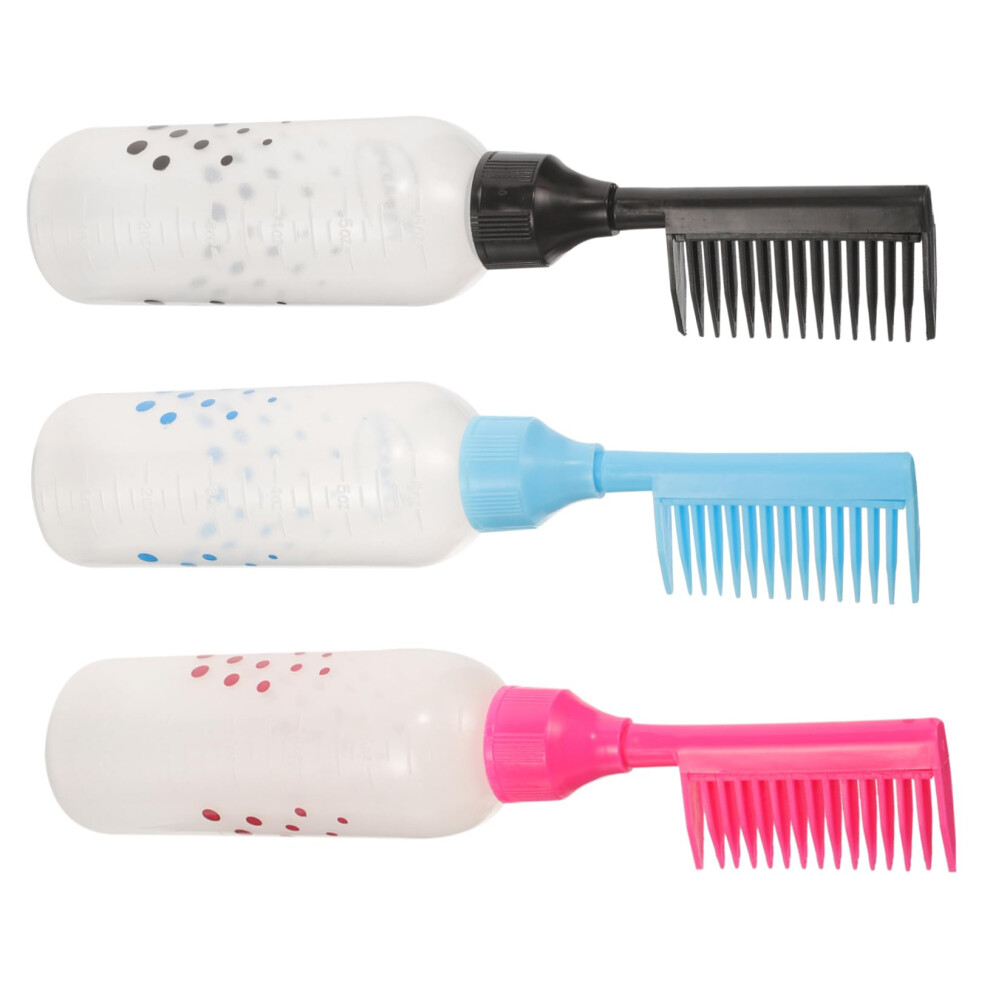 3pcs Hair Dye Applicator Bottles with Comb Tip for Even Dye Distribution and Precision Control