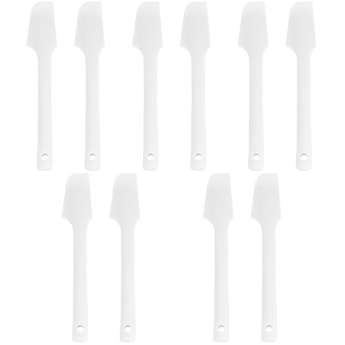 10St Siliconen Spatel Flexibele Bakkerij Spreader Wit Ergonomisch 2