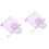 2Sets Voedingskussens Wasbare Borstvoedingspads Anti- Polyesterstof 4