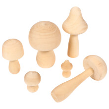 Set Of 2 Decor Doodle White Mushroom Diy Decoration Child