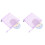 2Sets Voedingskussens Wasbare Borstvoedingspads Anti- Polyesterstof 2