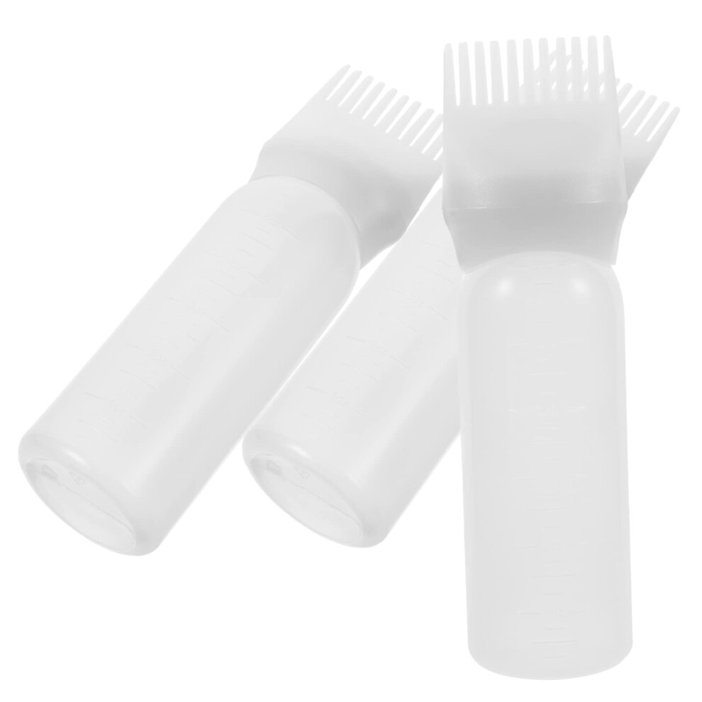 3Pcs Root Applicator Bottle Hair Dye Comb for Precise Root Coloring and Even Distribution