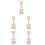 5Pcs Multifunctional White Plastic Spray Bottle Holder Wall Organizer 6