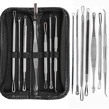Blackhead Remover Kit Stainless Steel Pimple Extractor Tool Set for Precise Acne and Blemish Removal