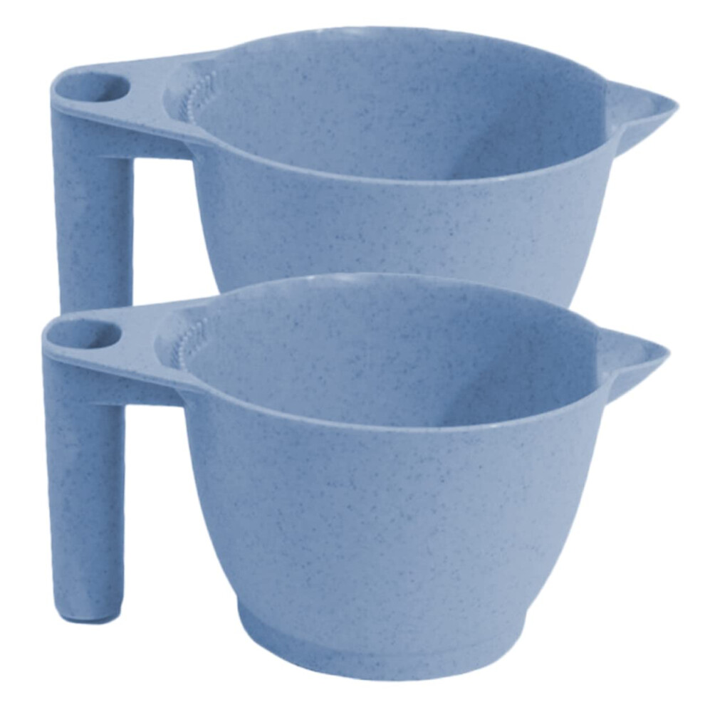 2Pcs Professional Hair Dye Mixing Bowl Set with Ergonomic Handle for Salon and DIY Hair Coloring