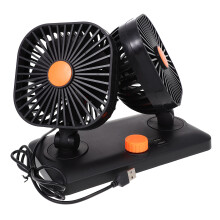 3St USB Auto Ventilator Lichtgewicht Stil Voor Buiten Zwart