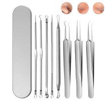 Blackhead Remover Tool Kit with Ultra Precision Tip and Stainless Steel Tweezers in Portable Case
