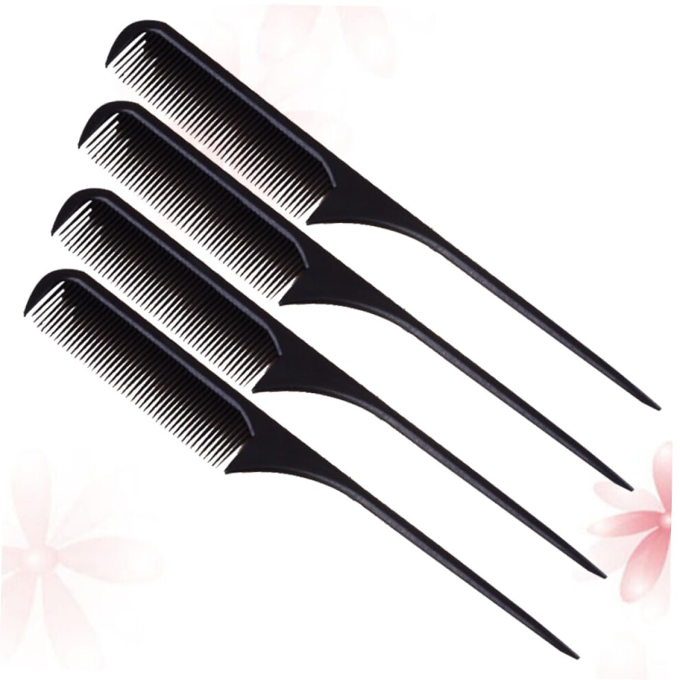 Unisex 4Pcs Professional Hairdressing Comb Set Detangling Combs For Wet Dry Hair Styling And Grooming