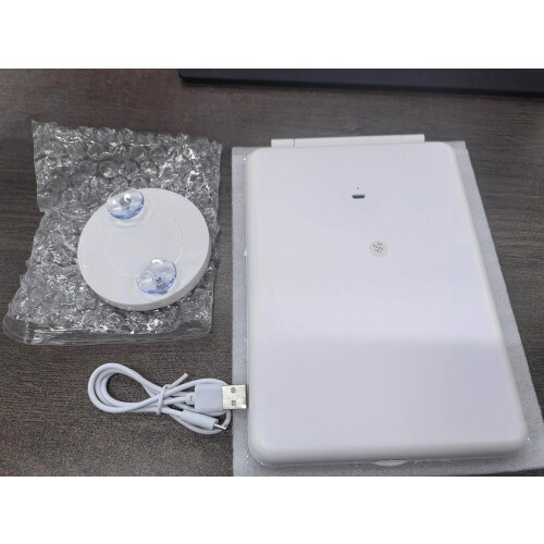 LED Makeup Mirror with 10X Precision Magnification, Foldable Desktop Design and 3Level Lighting 1