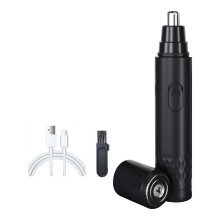 USB Rechargeable Waterproof Nose Hair Trimmer for Men and Women with Painless 360 Rotating Blade
