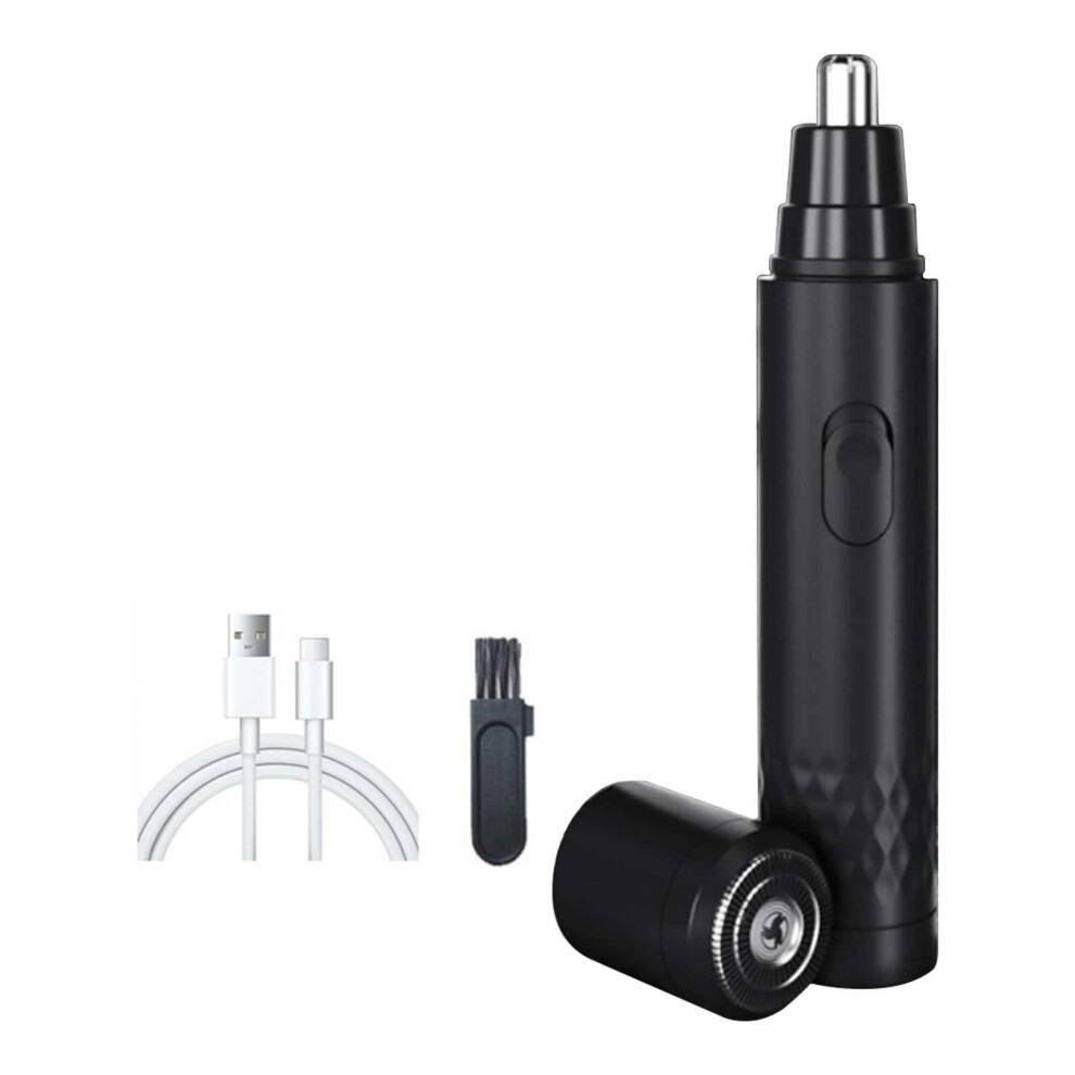 USB Rechargeable Waterproof Nose Hair Trimmer for Men and Women with Painless 360 Rotating Blade