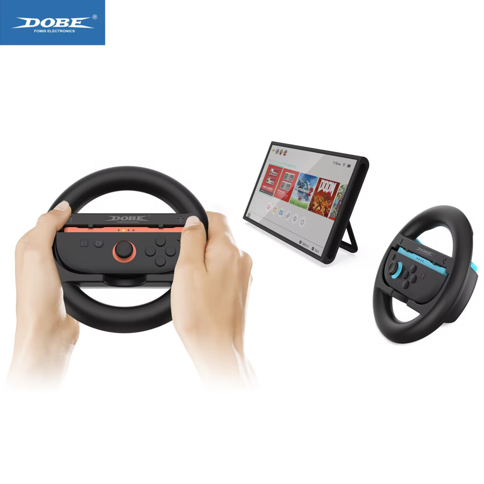 Dobe Switch 2 Racing Wheel Joy-Con Grip Game Controller 736084618014
