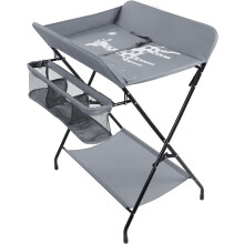 Folding Infant Changing Table - Baby Nursery Changing Station with Storage Bags