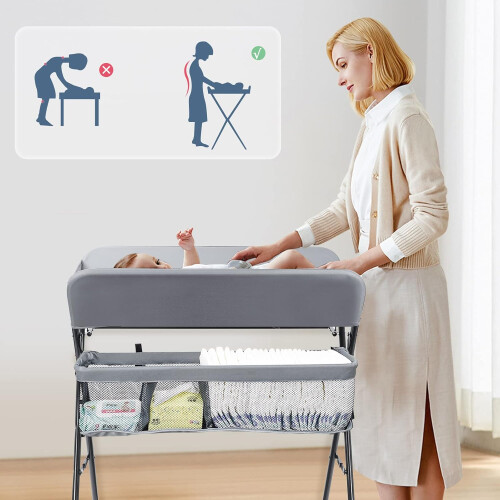 Foldable Changing Table Clothes Storage Station 1