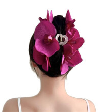 Floral Shark Hair Clip Orchid Flower Hairpin for Women Romantic Decorative Hair Accessories