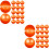 50Pcs Bright Orange Plastic Balls Openable Party Balls 6
