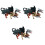 3Pièces Figurines Design Réaliste Accessoires Décoratifs 3