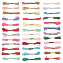 72Pcs Multi-Color Sewing Thread DIY Cross Stitch and Craft Supplies