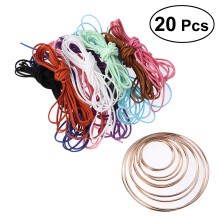 40Pièces Anneaux En Métal Colorés Pour Macramé Attrapes-Rêves Décor