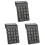 3Pcs Black Wireless Numeric Keypad Mechanical Keys for Typing Use 2