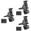 3Pièces Support Téléphonique Noir Rotatif 360 Usage 6