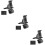 3Pièces Support Téléphonique Noir Rotatif 360 Usage 9