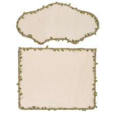 2Sets DIY Wooden Hanging Sign Khaki Blank Plaque for Custom Craft