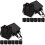 12Pcs Black Non Woven Bags with Divider 2