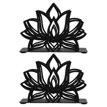 6Pcs Black Metal Tissue Rack Stylish Freestanding Paper Napkin Holder