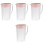 4Pcs Pink Cold Water Kettles Large Capacity Drink Pitchers 3