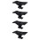 4Pcs Black Plastic Speaker Mounting Brackets Tripod Stand for Speakers 9
