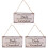 3Pcs Rectangular Dad Plaque Beige Wooden Hanging Sign for Father 2