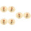 6Pcs Kids Golden Copper Finger Cymbals Mini Percussion Instruments 7