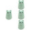 4Pcs Compact Green Manual Medicine and Pill Storage Box 6