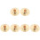 6Pcs Kids Golden Copper Finger Cymbals Mini Percussion Instruments 2
