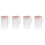 4Pcs Pink Cold Water Kettles Large Capacity Drink Pitchers 4