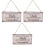 3Pcs Rectangular Dad Plaque Beige Wooden Hanging Sign for Father 3