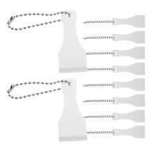 50St Draagbare Witte Plastic Krabtool Voor Tickets & Stickers