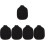 5Pcs Lightweight Black Paddle Storage Case Racket Holder Bag 5